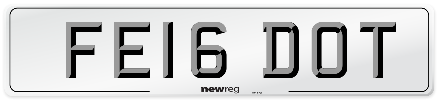 FE16 DOT Number Plate from New Reg